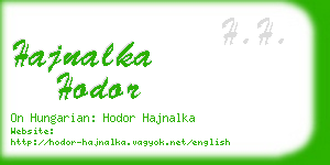 hajnalka hodor business card